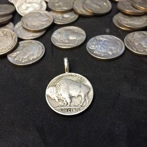 Classic buffalo nickel pendant handmade